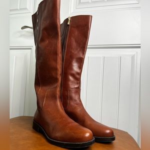 Franco Sarto Women's Black Leather Riding Boots Sz 7 M NWOT